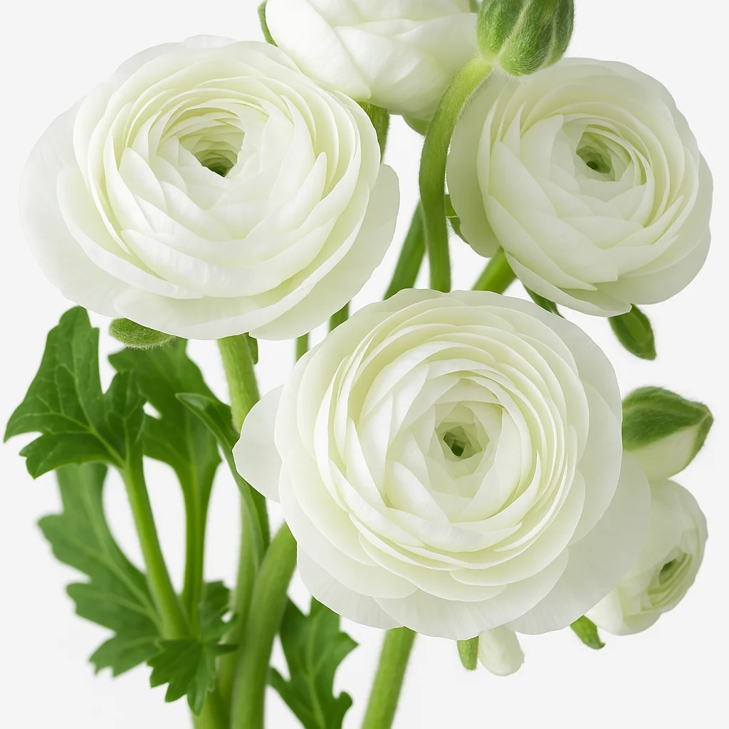 Ranunculus wholesale wedding flowers in bulk, layered blooms for bouquets and floral arrangements.