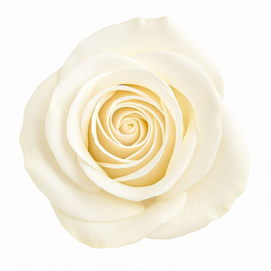 Anastasia White Rose – large, elegant pure white bloom with soft petals, perfect for weddings and special events, available in bulk from Whole Blossoms.